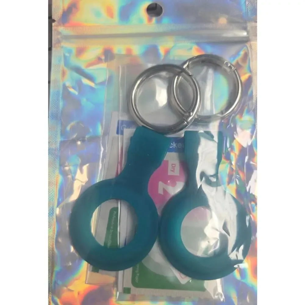 AirTag Silicone Holder Case Keychain (2 Pack) - Green